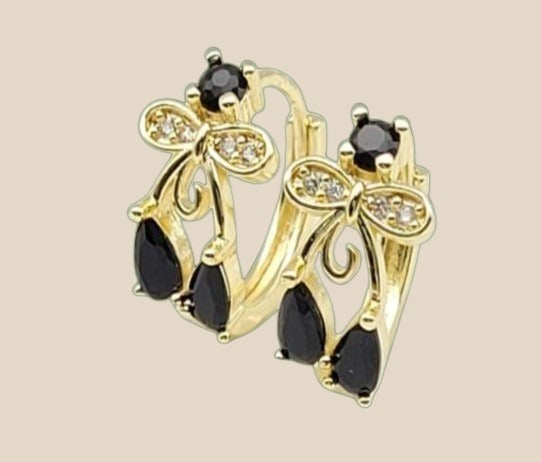 Ohrringe „Golden Drop Noir“