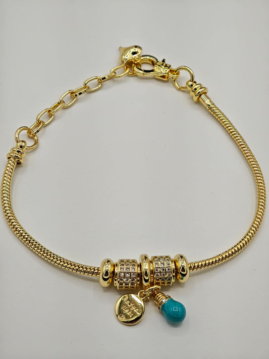 Armband „Golden Charm Beads“ (CB240869)